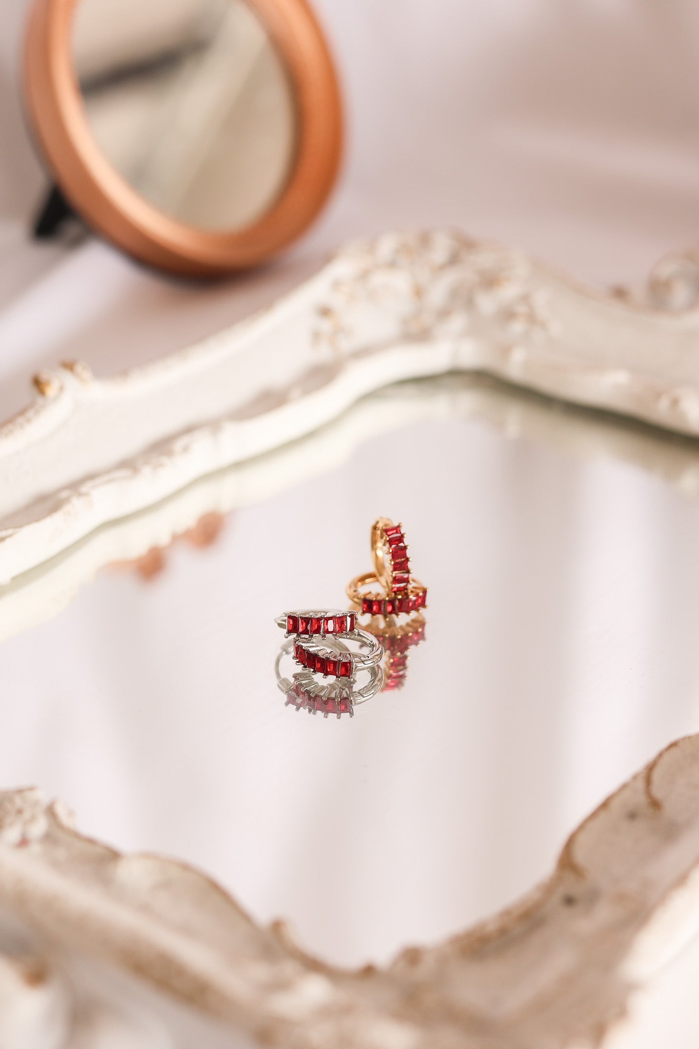 Crystal Hoop in Red