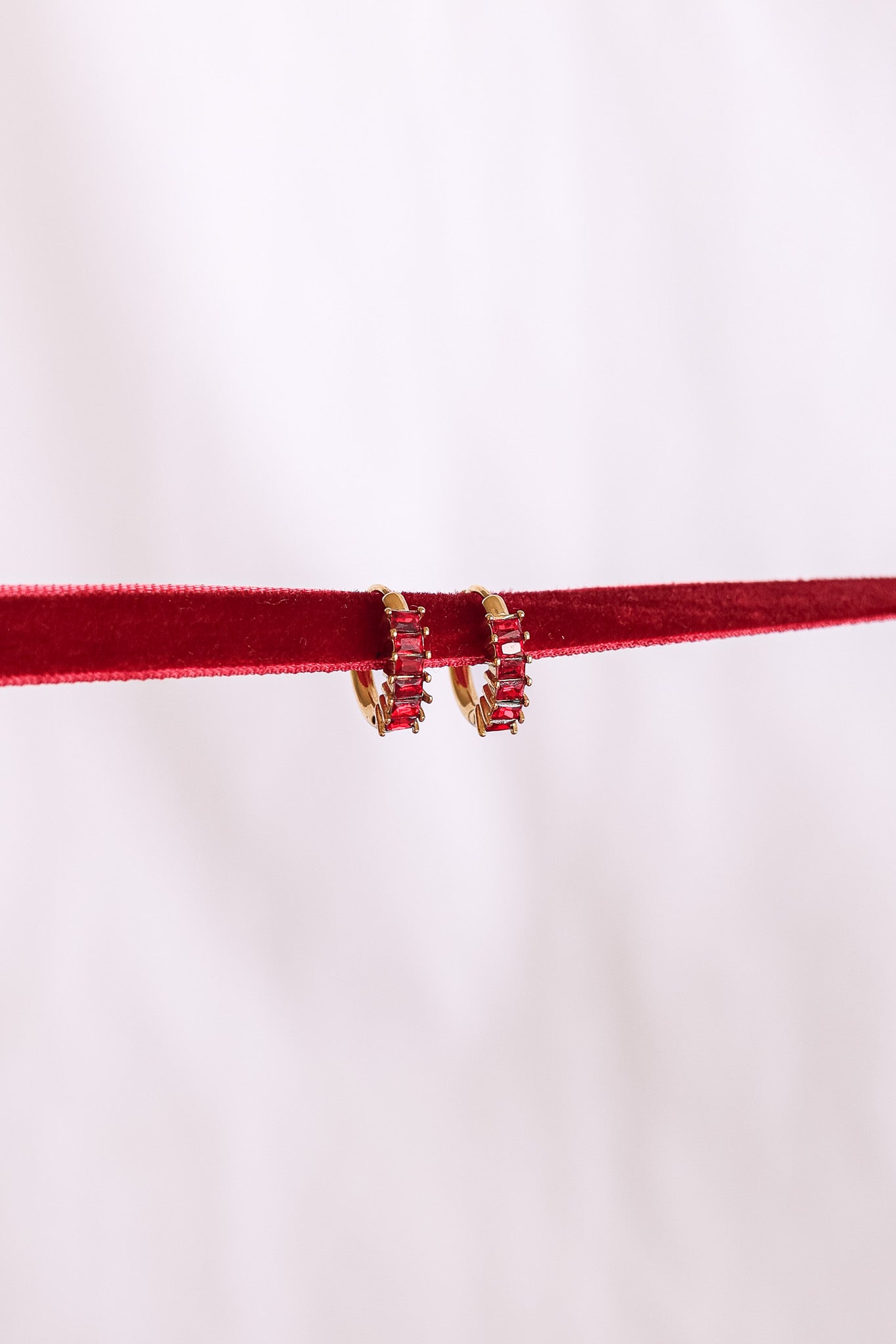 Crystal Hoop in Red