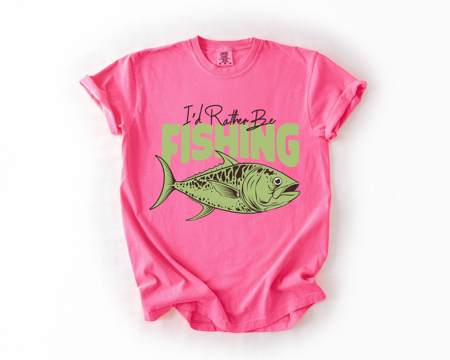 I'd Rather Be Fishing, Boat, Lake Life, Sea Life, Camping, Outdoor, Nature, Travel, Comfort Colors T-Shirt