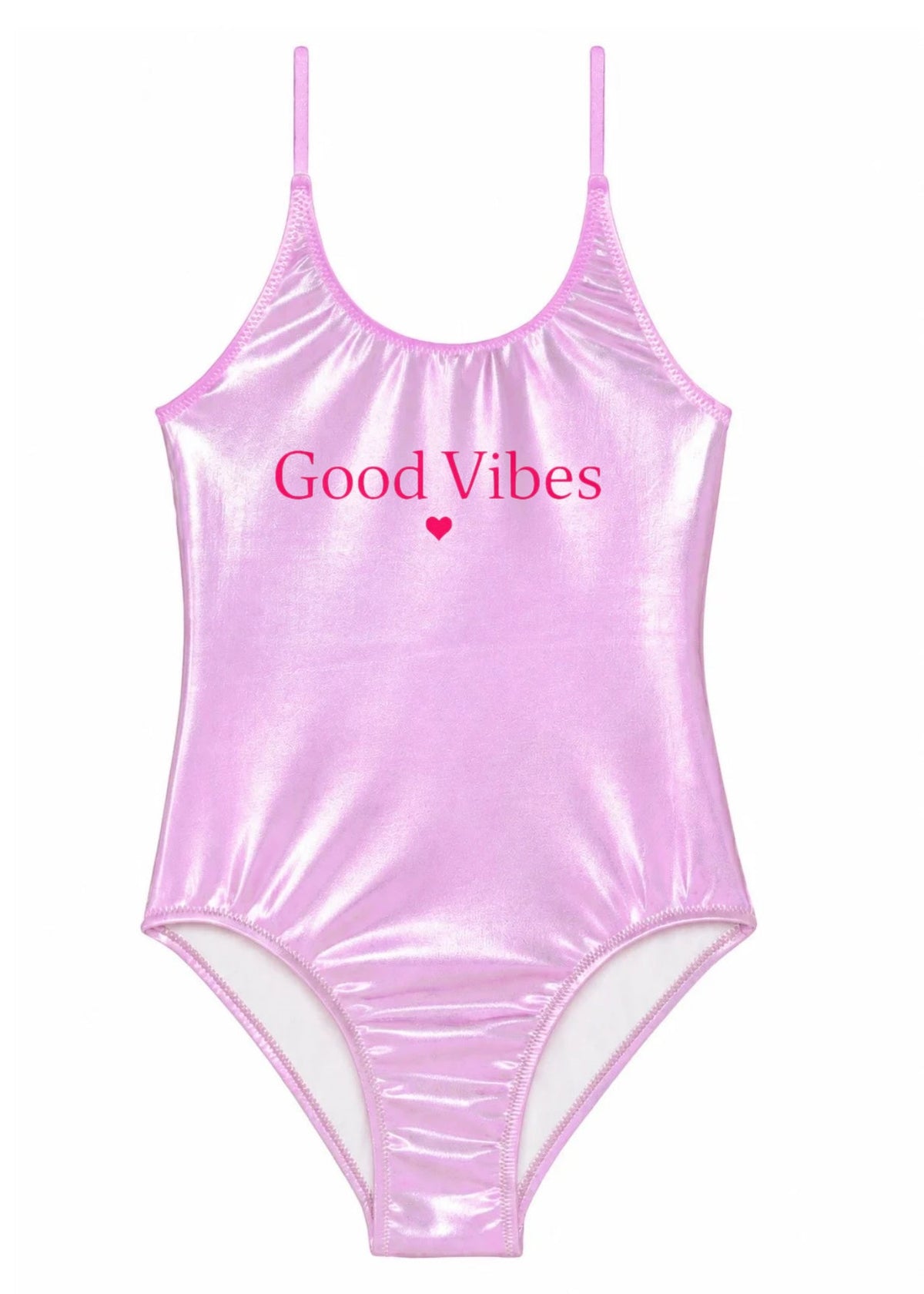 Good Vibes Metallic Pink Swimsuit