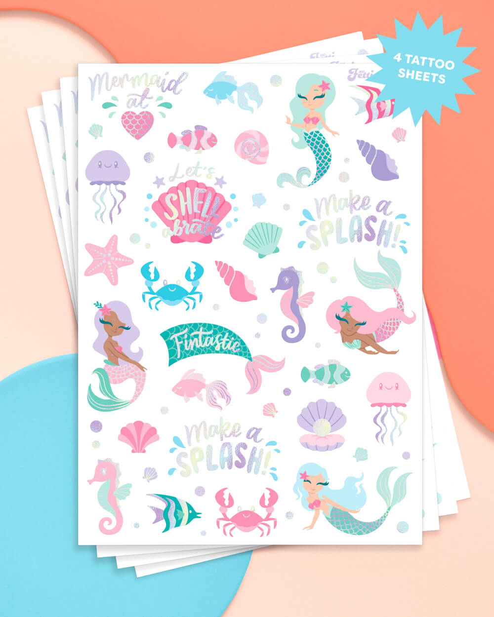 Mermazing Tats - 56 temporary tattoos