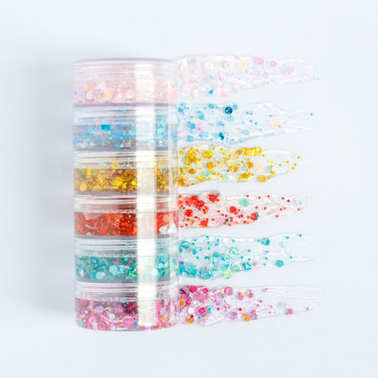 Jewel Tones Hair Glitter Stack