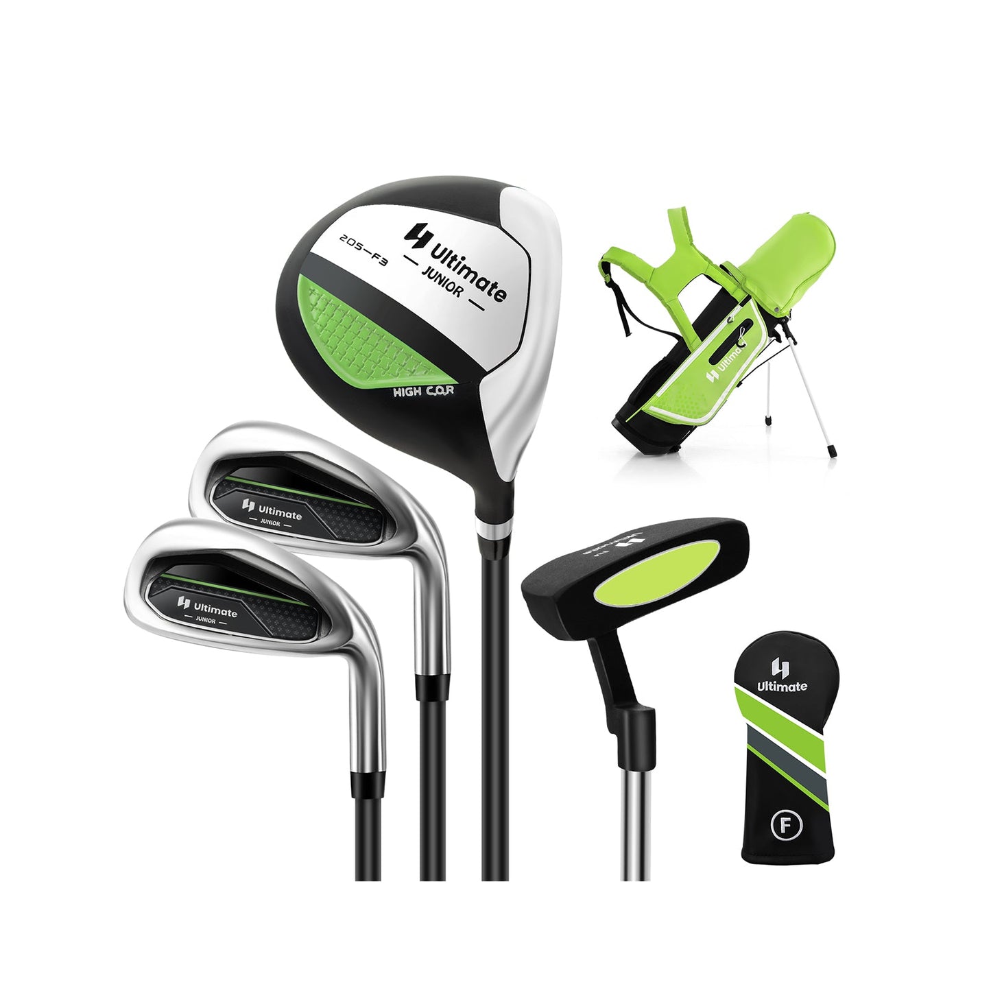 Junior Complete Golf Club Set Right Hand with Rain Hood for Kids