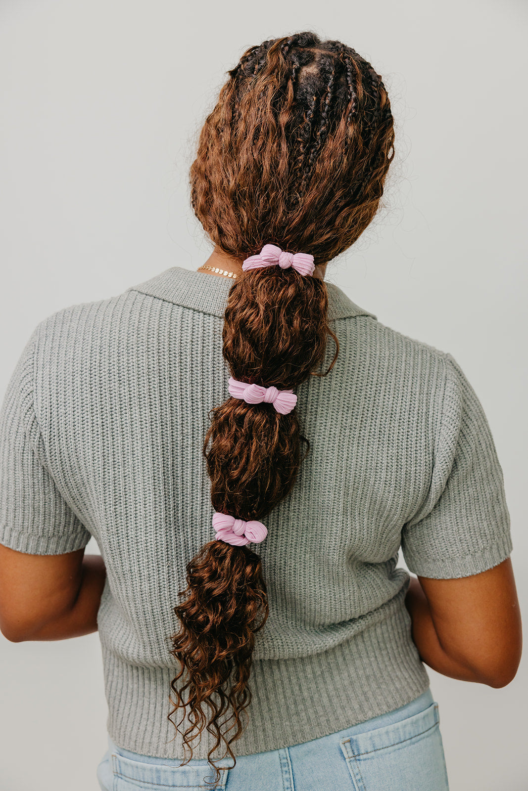 BOW SLICK BACK PONYTAILS (PACK OF 3)