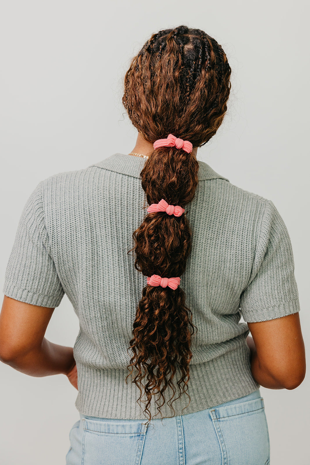 BOW SLICK BACK PONYTAILS (PACK OF 3)