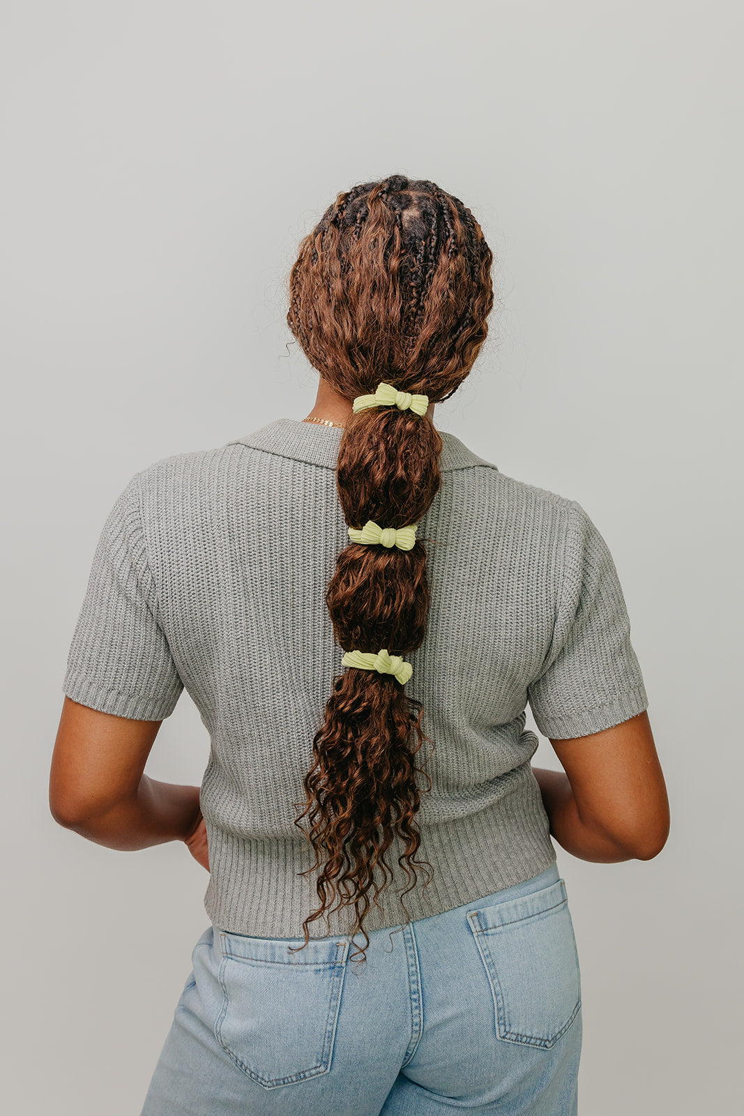 BOW SLICK BACK PONYTAILS (PACK OF 3)