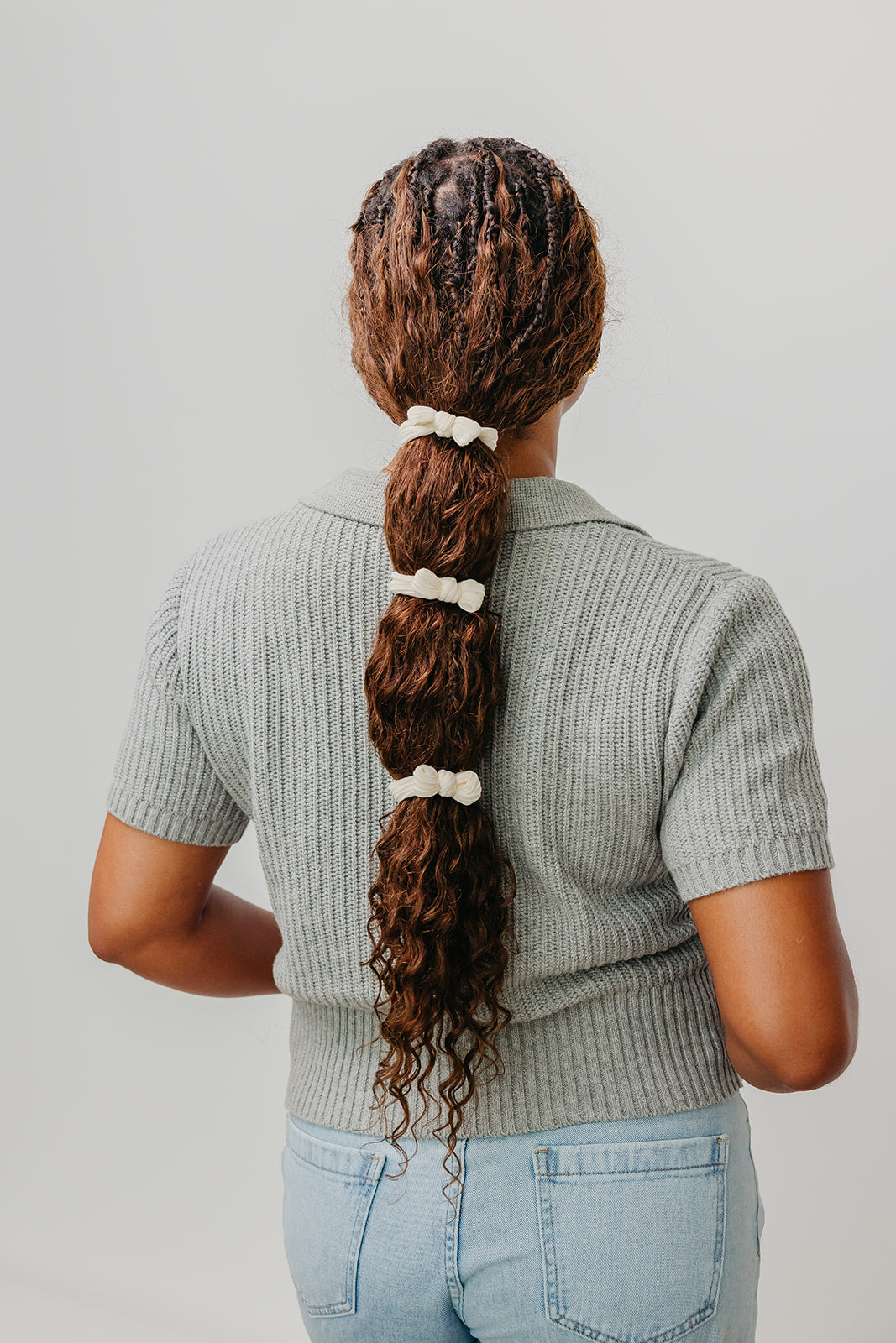 BOW SLICK BACK PONYTAILS (PACK OF 3)