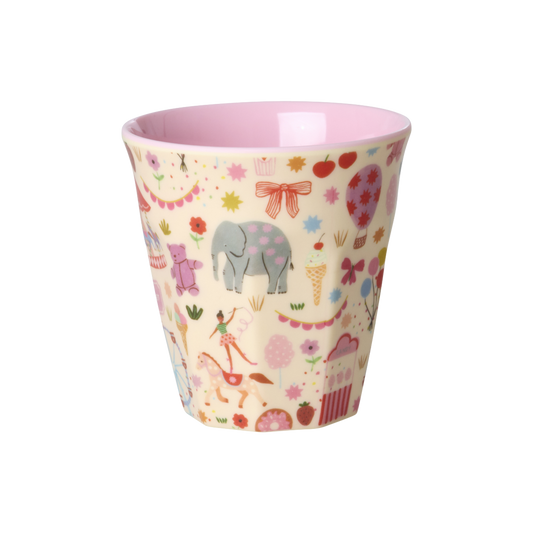 Kids Melamine Cup - Small - Fun Fair Pink Print - 5.4oz -