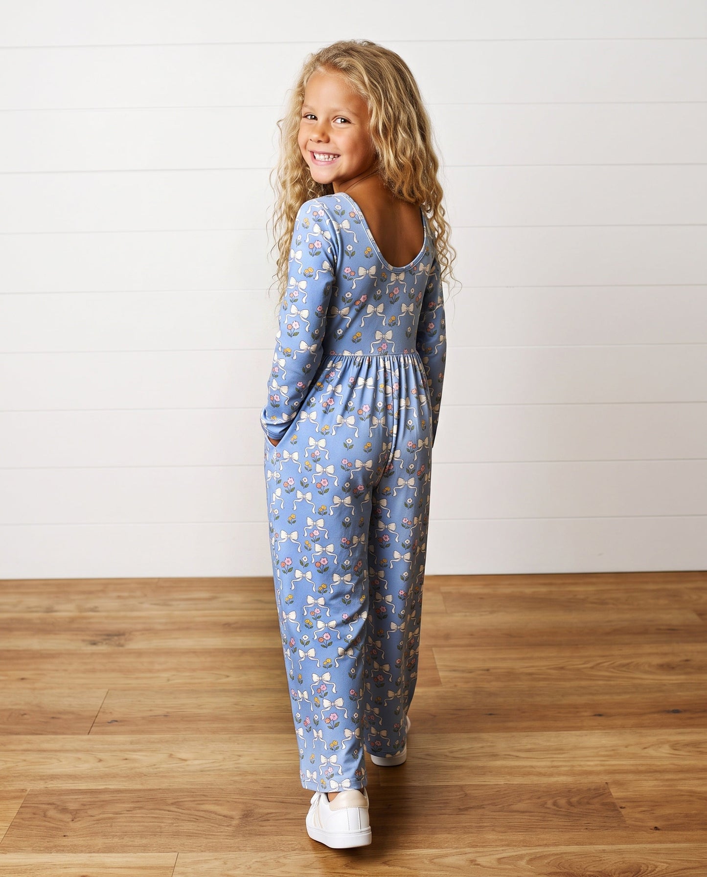 Kelly Blue Bow Jumpsuit