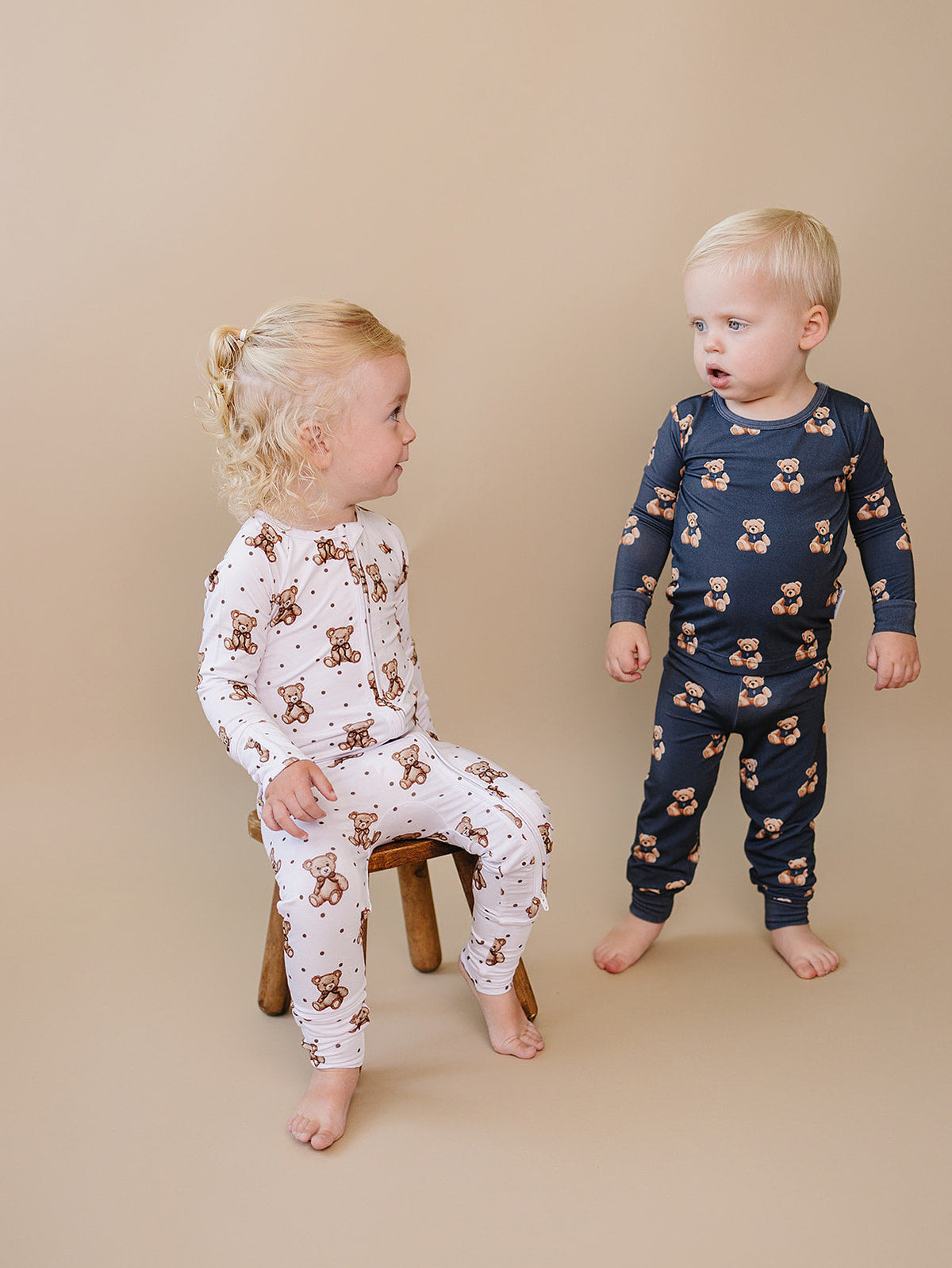 Bamboo Zip Romper | Cute Bear