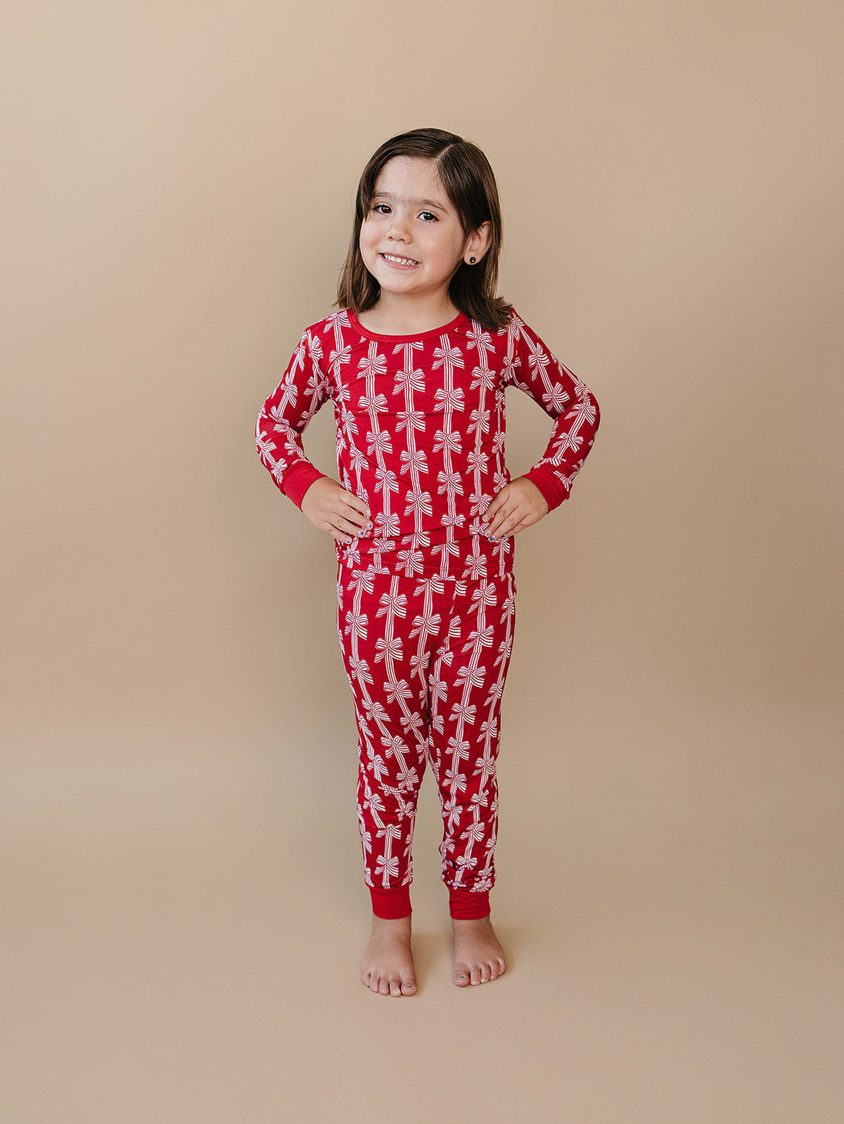 Bamboo Two Piece Set | Red Bows