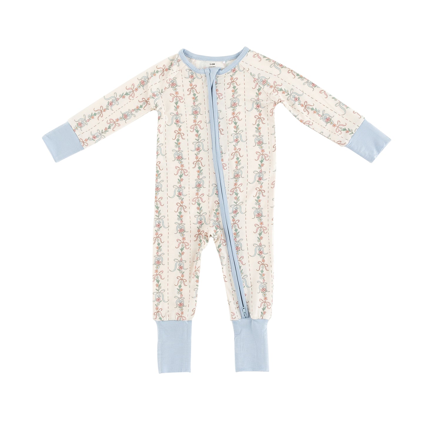 Bow Blossom (Convertible Zip Footies)
