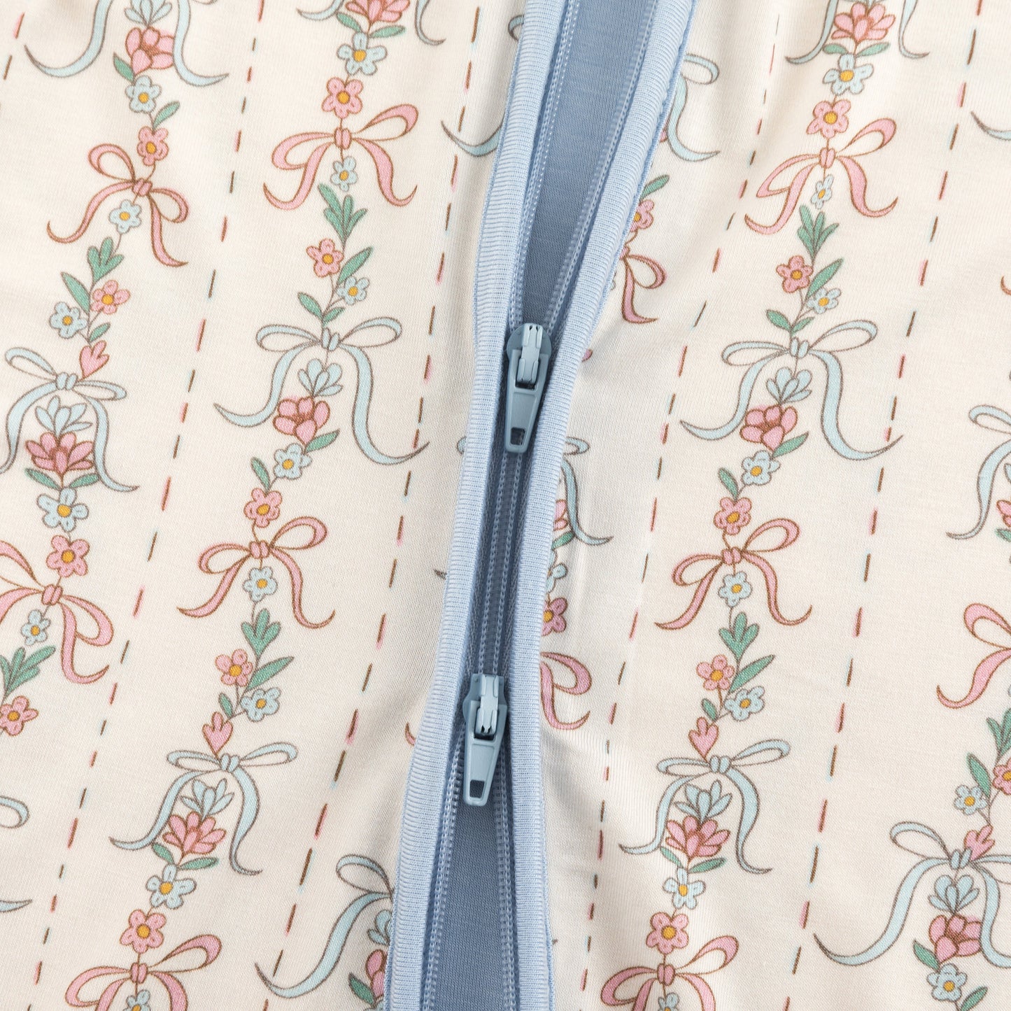 Bow Blossom (Convertible Zip Footies)