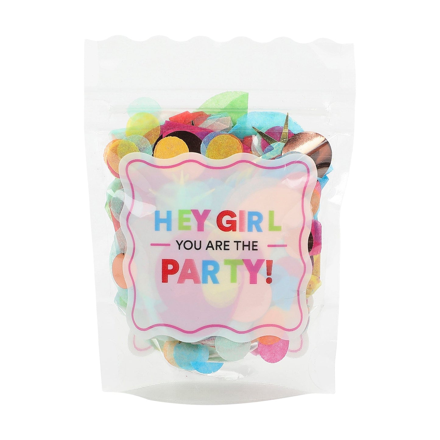 Clear Multicolor Confetti Pouch