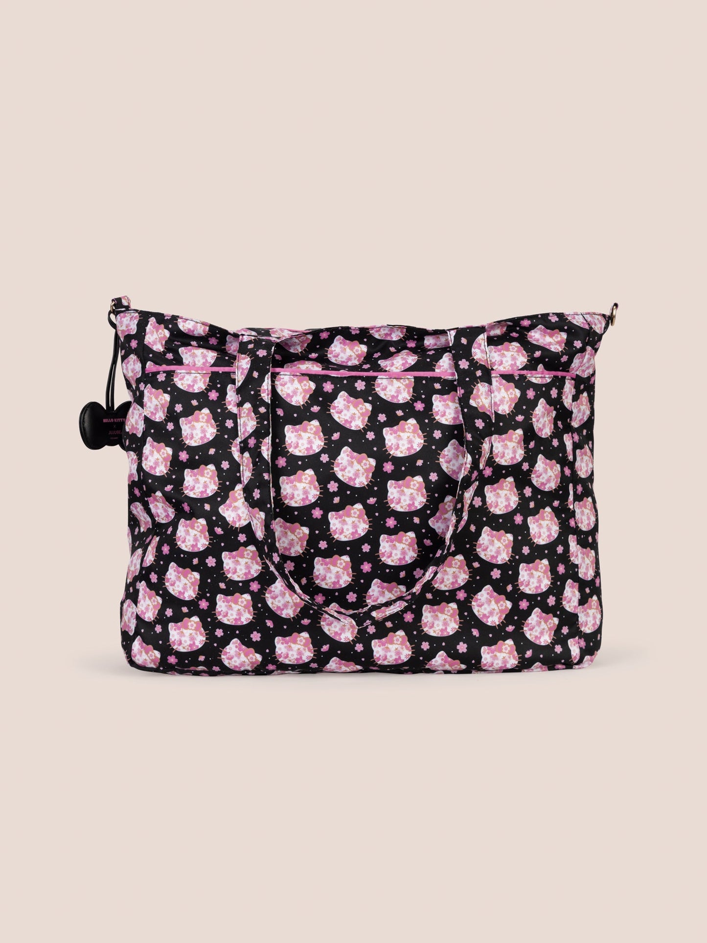 Hello Kitty® × JuJuBe Cherry Blossoms Super Be Large Bag Duffel — Black and Pink