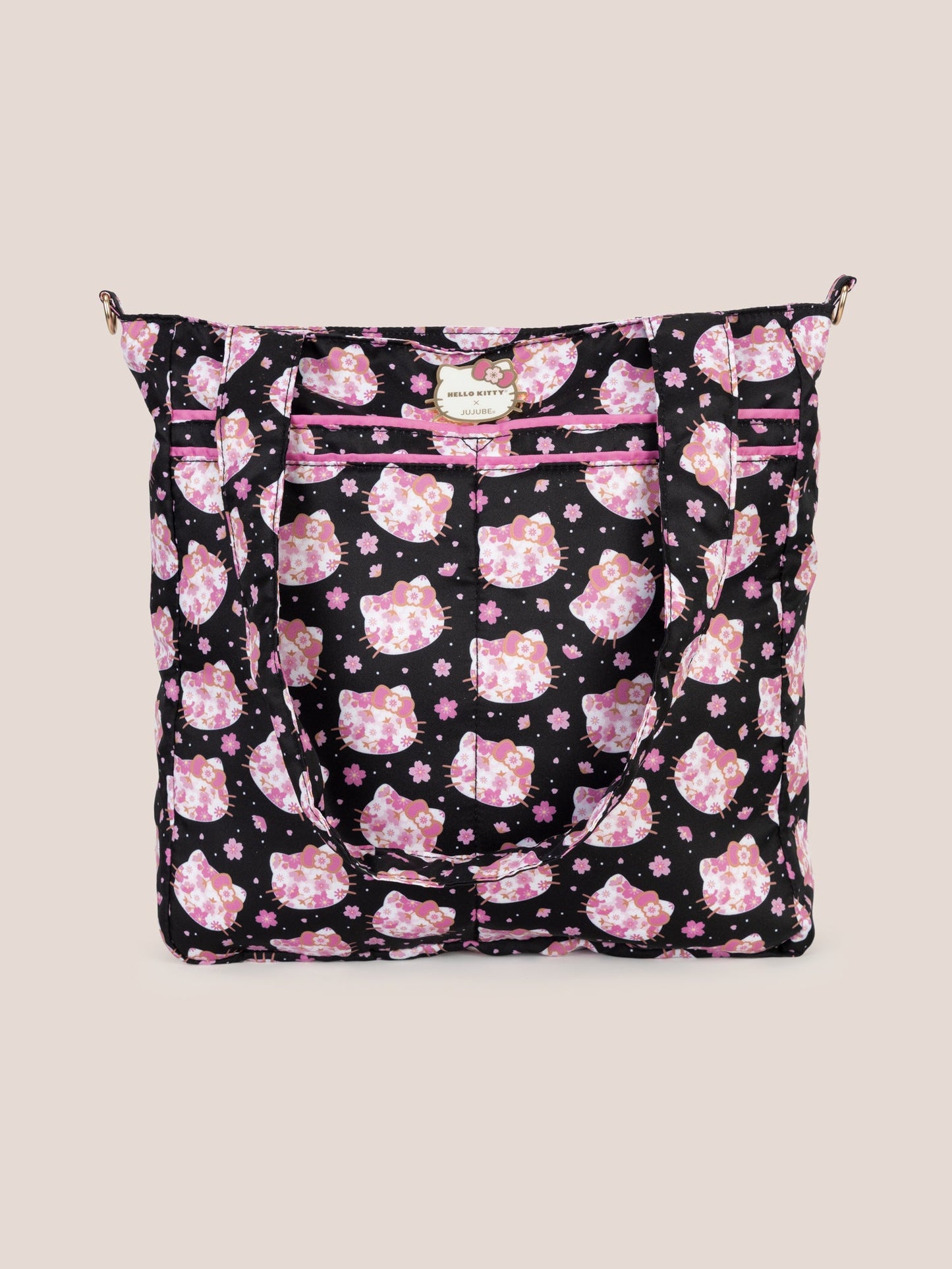 Hello Kitty® × JuJuBe Cherry Blossoms Be Light Bag Tote — Black and Pink