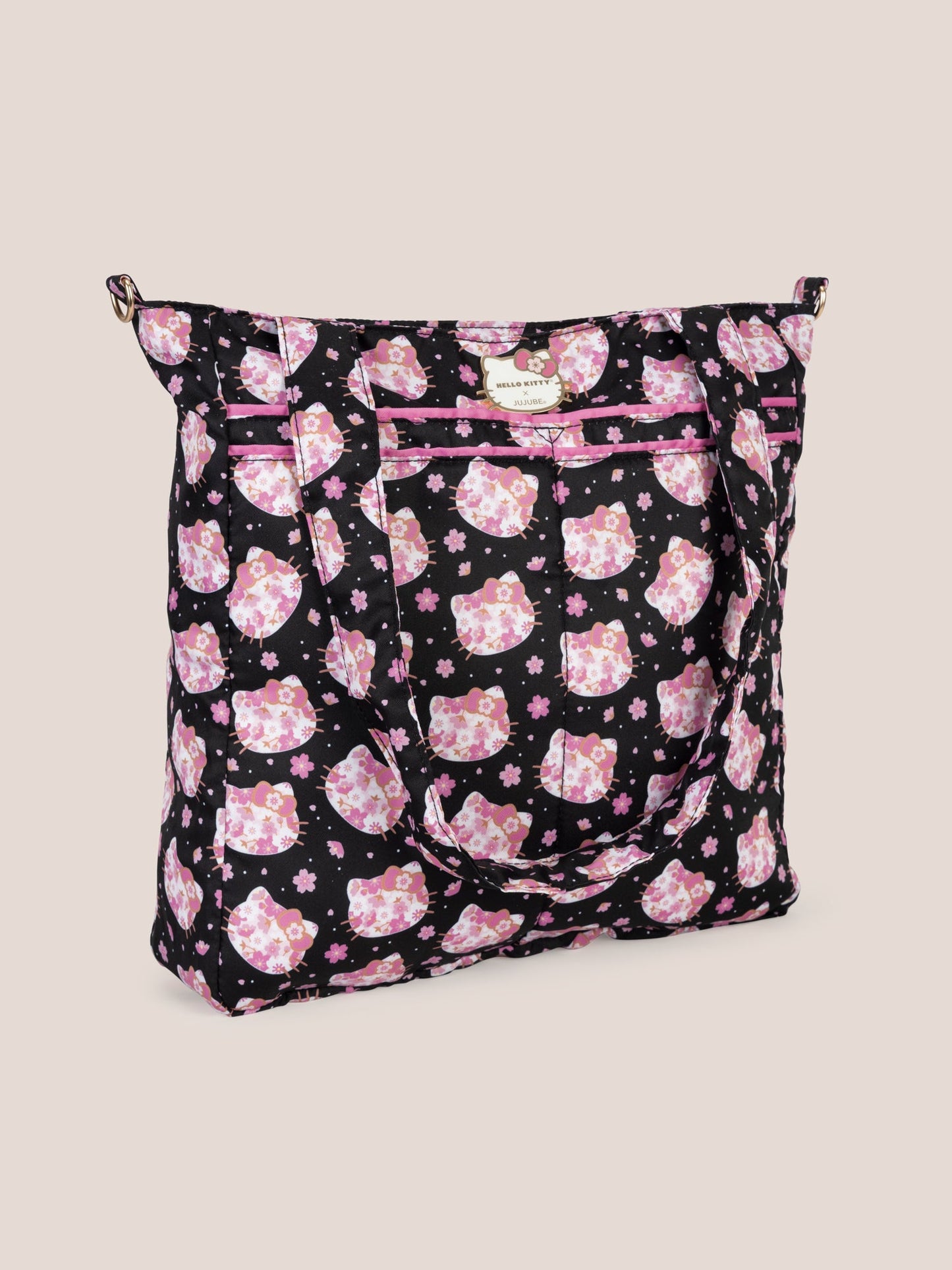 Hello Kitty® × JuJuBe Cherry Blossoms Be Light Bag Tote — Black and Pink