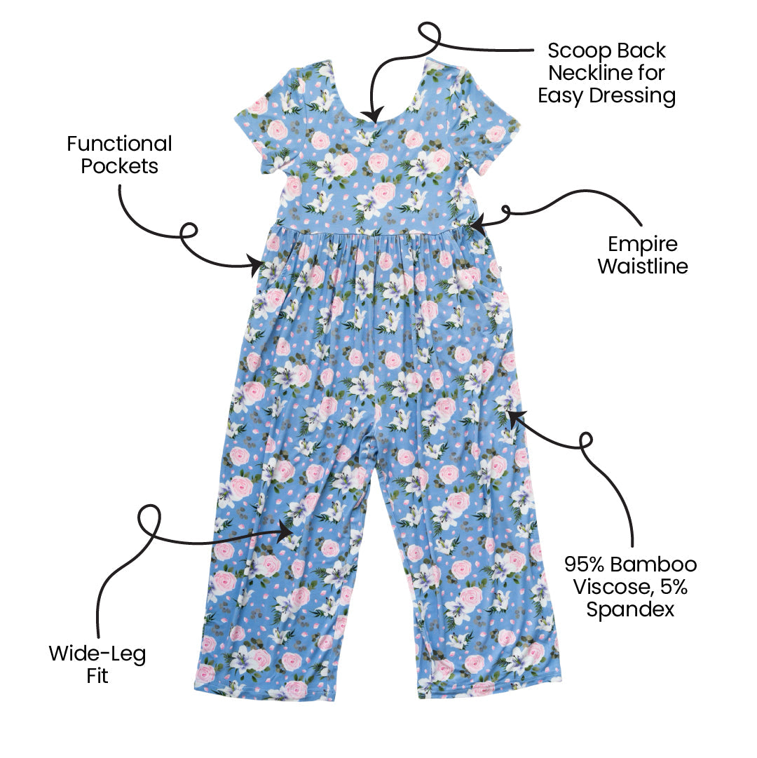 Lillian Floral Bamboo Leggy Romper