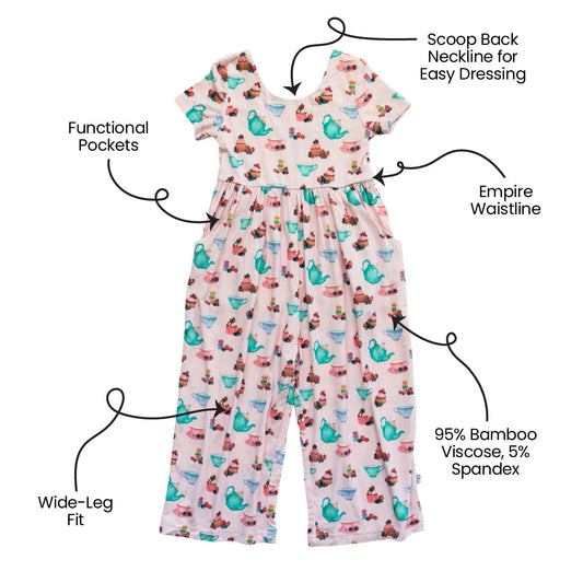 Lillian's Garden Tea Party Bamboo Leggy Romper