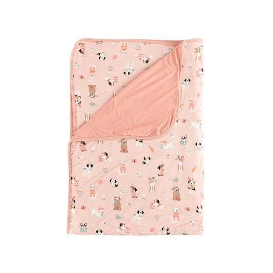 Puppy Egg Hunt (Dream Blanket) - Pink