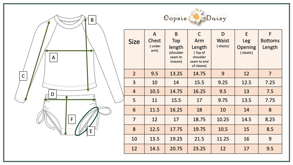 Emily Mod Flower Long Sleeve Rash Guard Swimsuit
