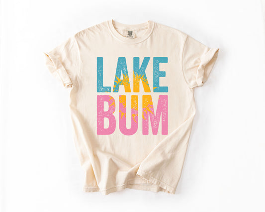 Lake Bum, Boat, Lake Life, Camping, Outdoor, Nature, Travel, Comfort Colors T-Shirt