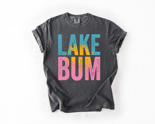 Lake Bum, Boat, Lake Life, Camping, Outdoor, Nature, Travel, Comfort Colors T-Shirt