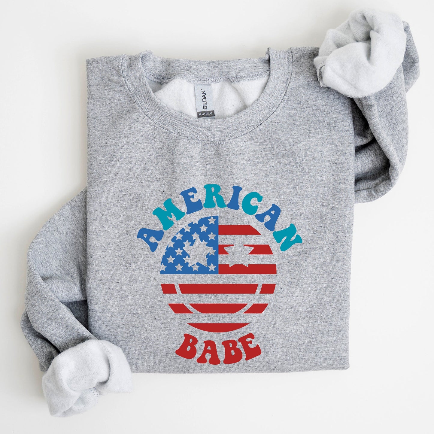 Land Of The Free, American Babe, 4th of July Sweatshirt