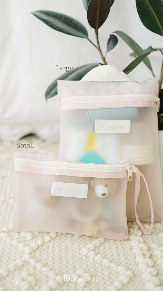 Large Pouch (Pink and Navy)