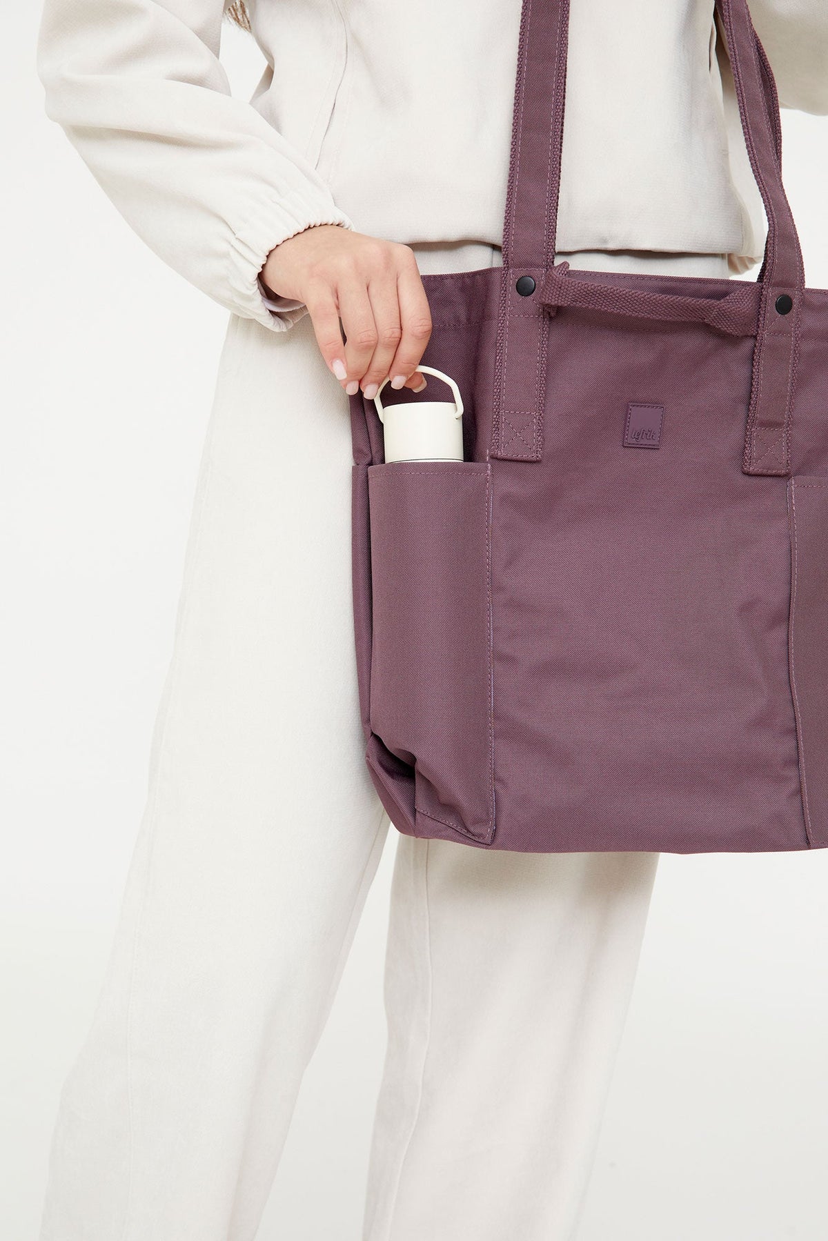 Raw Tote Bag Maroon
