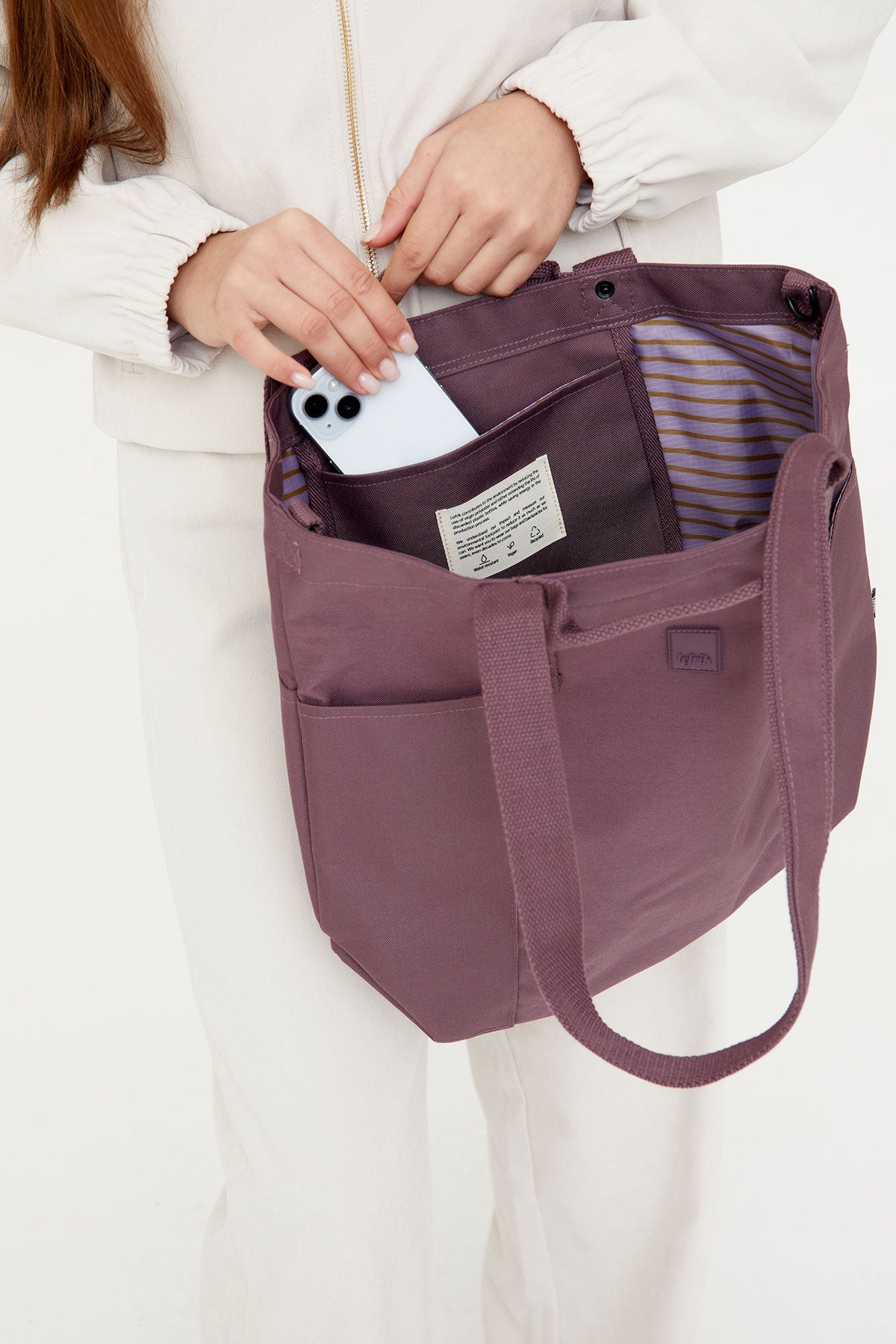 Raw Tote Bag Maroon
