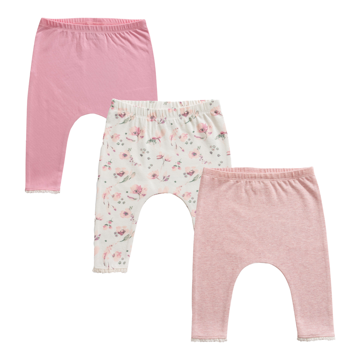 Cherry Blossom Leggings for Baby Girl - 3 Pack
