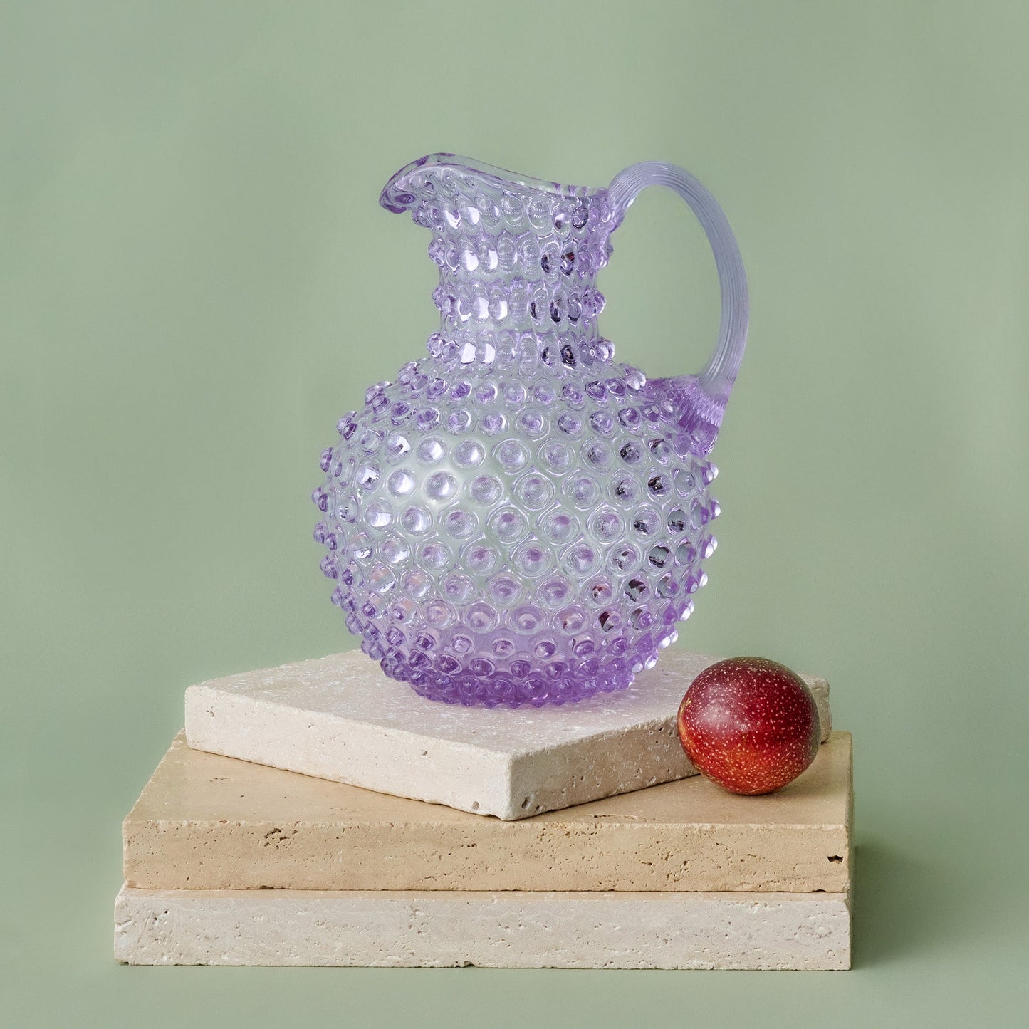 Hobnail Jug - Large - Lilac Bloom