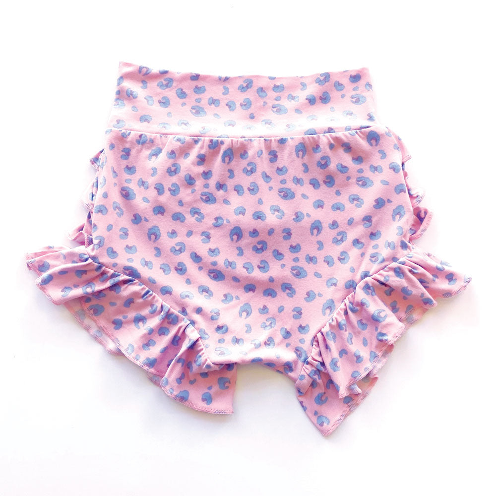 Lillian Leopard Bamboo Ruffle Bummies