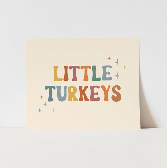 Little Turkeys Art Print
