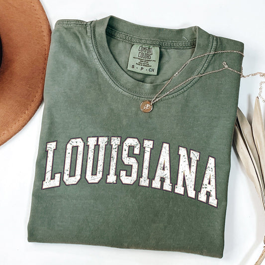Louisiana, Football, Sports, Game Day, Big Game, Touchdown, Tailgate Party, University, College, State Tshirt Comfort Colors T-Shirt
