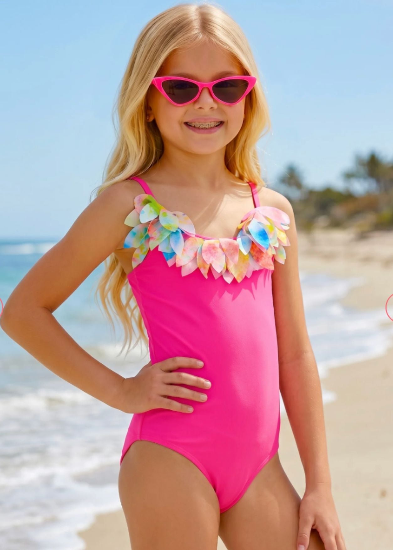 Citrus Bloom One Piece Swimsuit for Girls