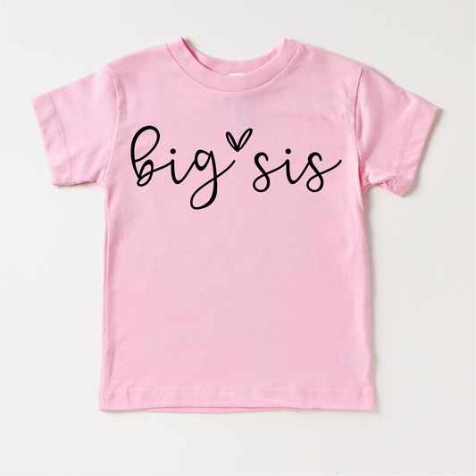 Big Sis Sister Siblings Family Shirt - Sister Tee