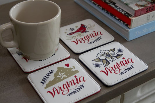 Virginia Love Coasters, Set of 4