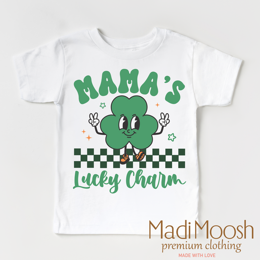 Mama's Lucky Clover St. Patrick's Day  Shirt - Kids St Patrick's Day Tee