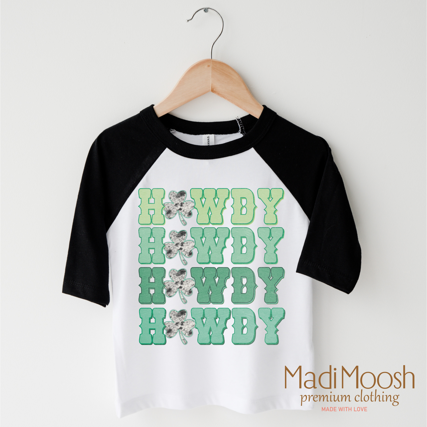 Howdy Western St. Patrick's Day  Shirt - Kids St Patrick's Day Tee- MTO