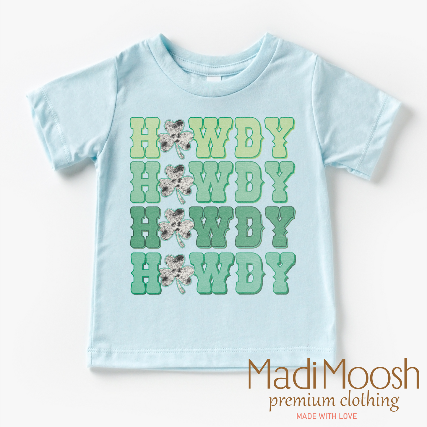Howdy Western St. Patrick's Day  Shirt - Kids St Patrick's Day Tee- MTO