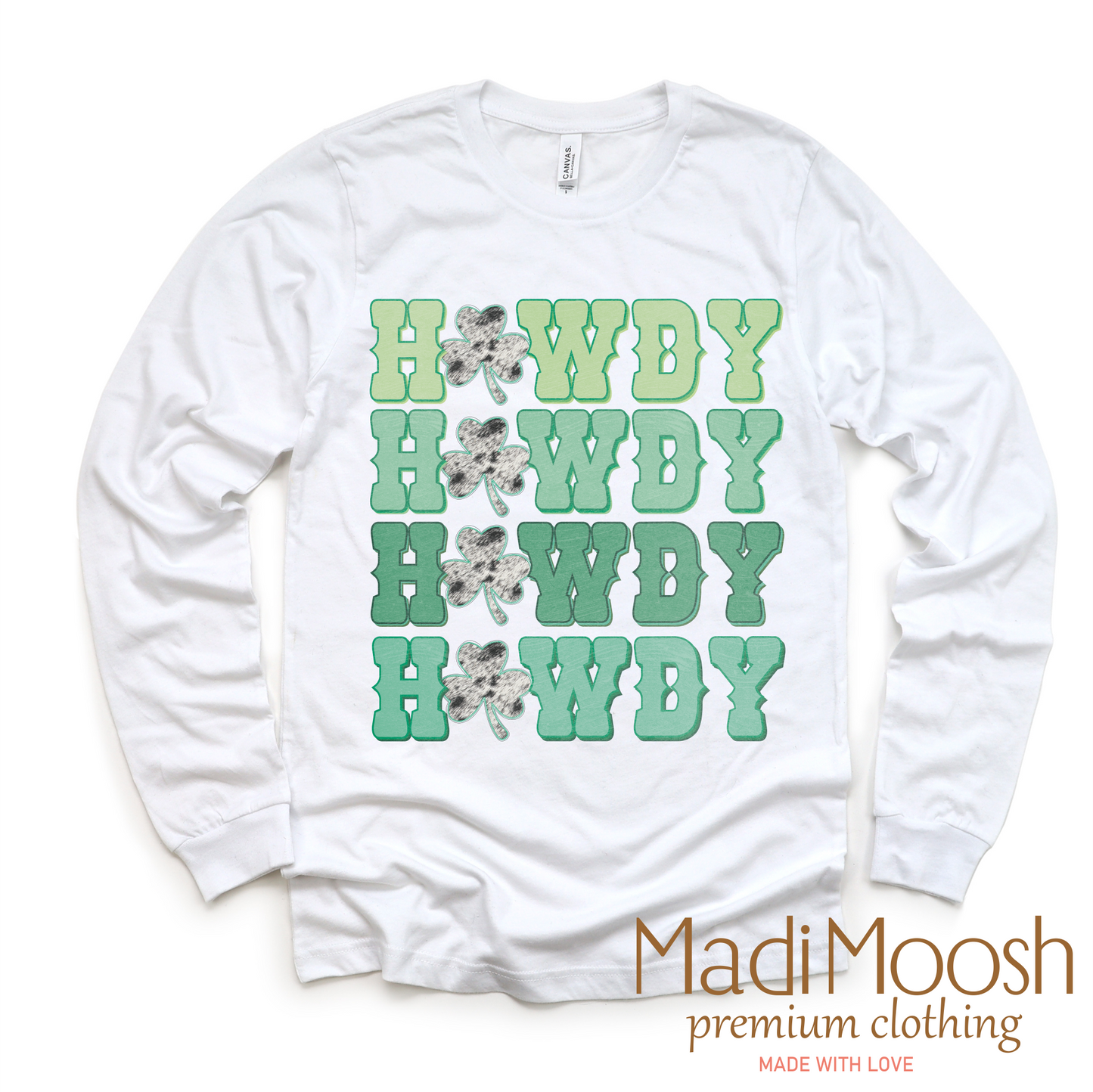 Howdy Western St. Patrick's Day  Shirt - Kids St Patrick's Day Tee- MTO