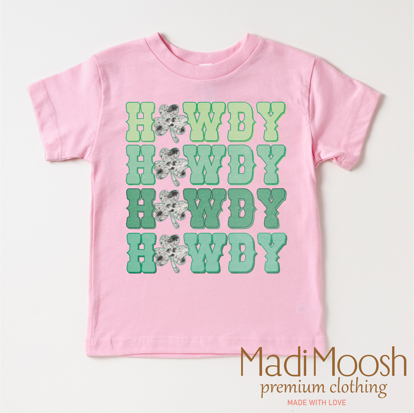 Howdy Western St. Patrick's Day  Shirt - Kids St Patrick's Day Tee- MTO