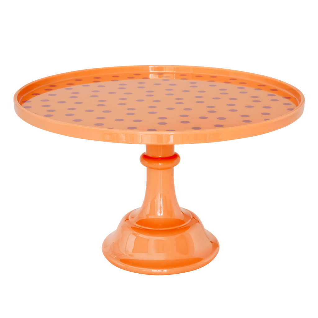 Melamine Cake Stand | Lavender Dots Print