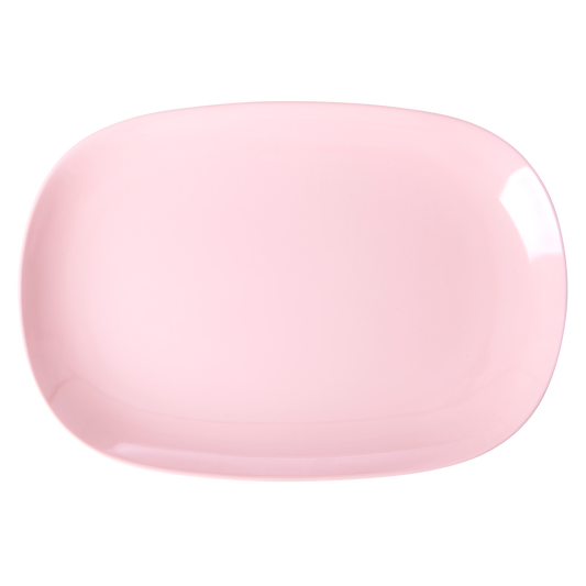 Large Melamine Rectangular Plate - Soft Pink