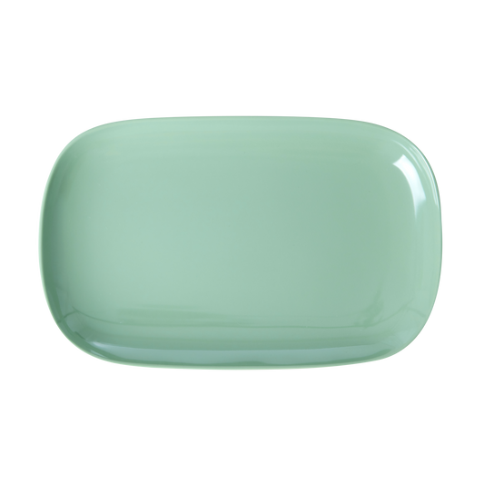 Medium Melamine Rectangular Plate - Green
