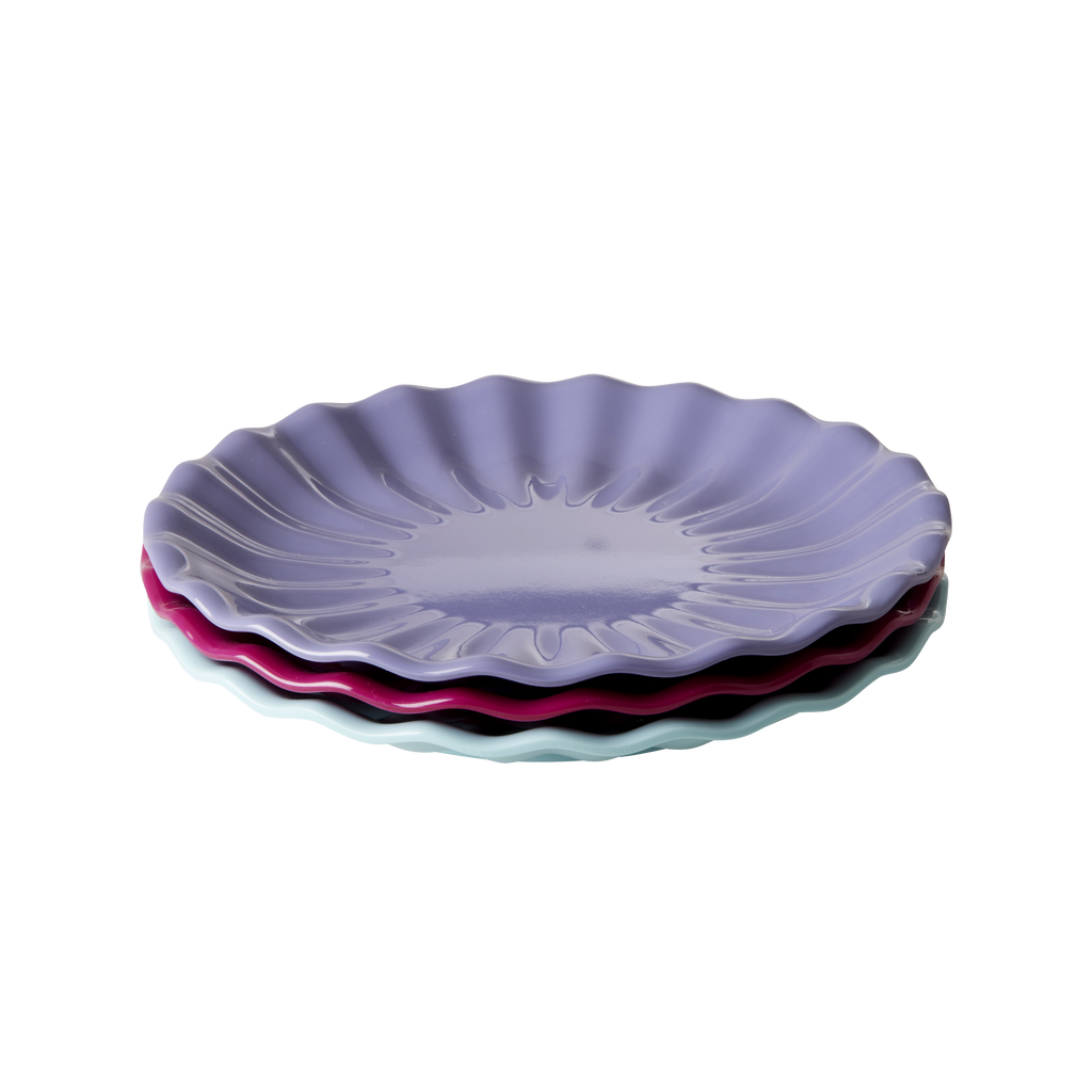 Flower Side Plate - Dark Fuchsia Color