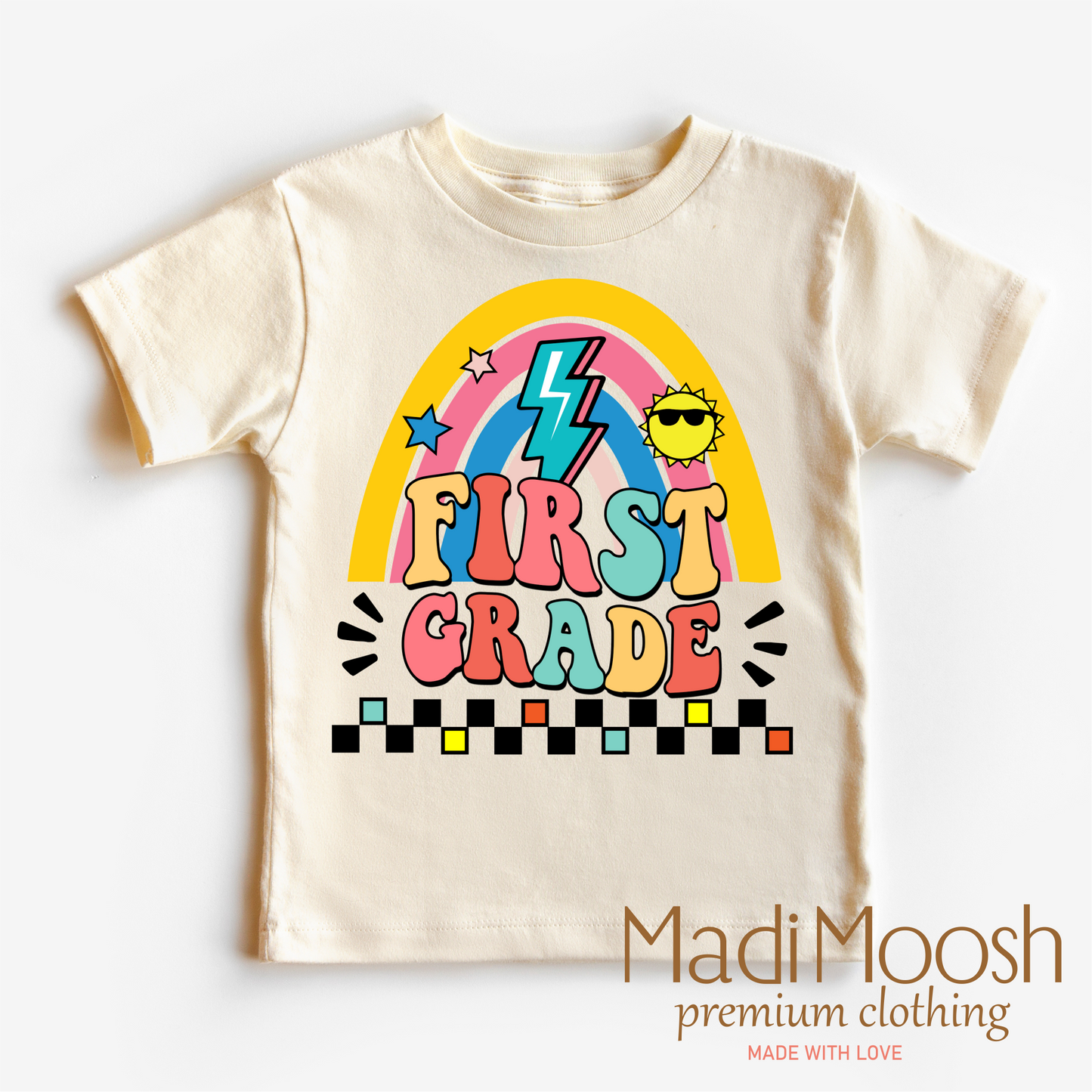 First Grade Rainbow School Shirt - School Shirt