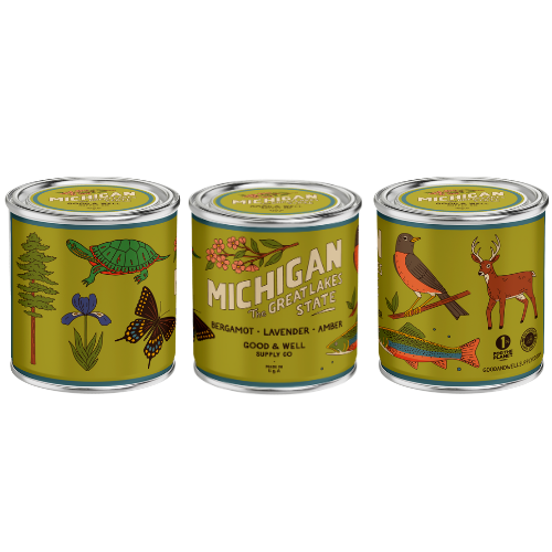 Michigan State Candle